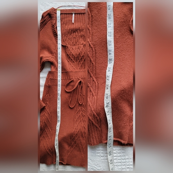The Free People Emmaline Long Sleeve Sweater Dress in Cinnamon - Picture 11 of 13